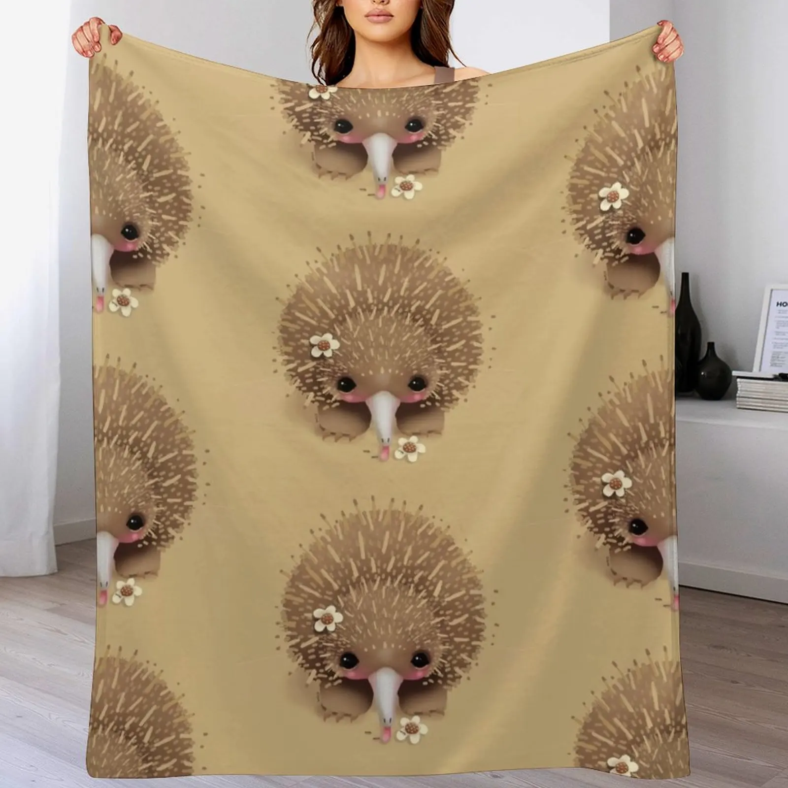 Baby Echidna Throw Blanket