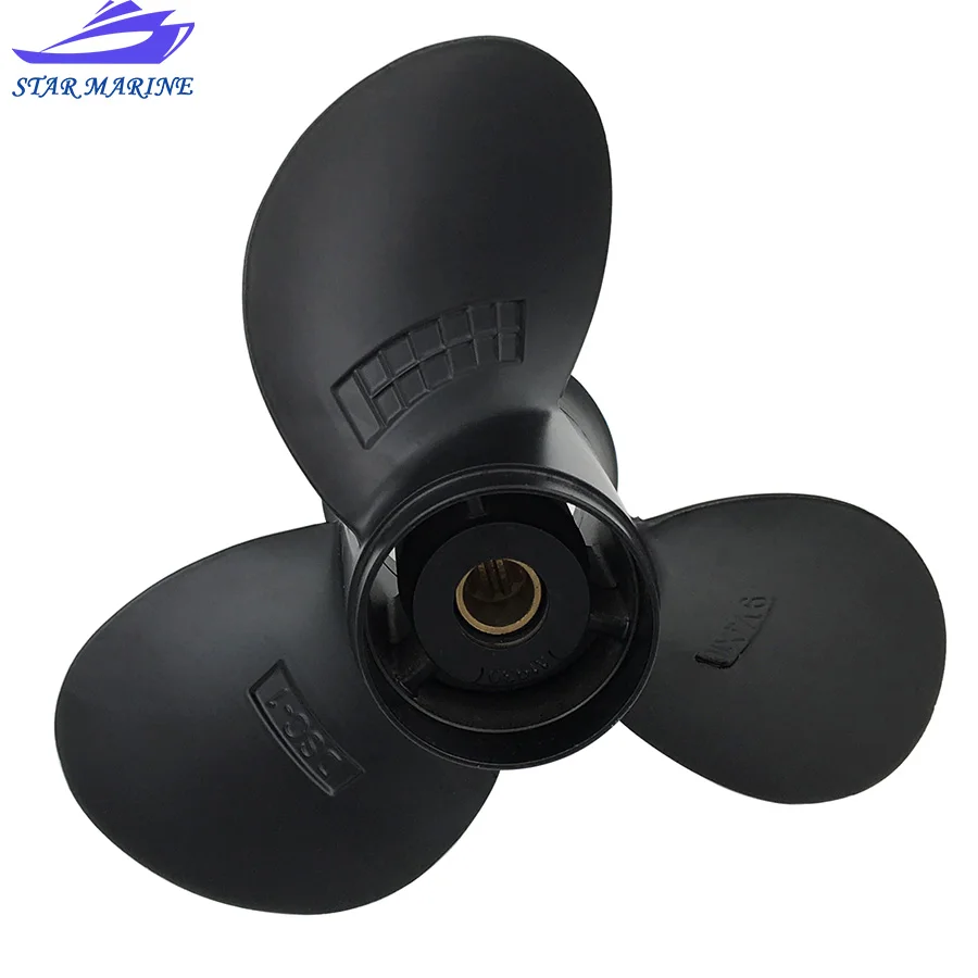 9 1/4 x 8 Propeller For Suzuki Outboard Engine 8-20HP 58100-91D00-019 Marine Propeller Aluminum Alloy 10 Spline Tooth 3 Blades