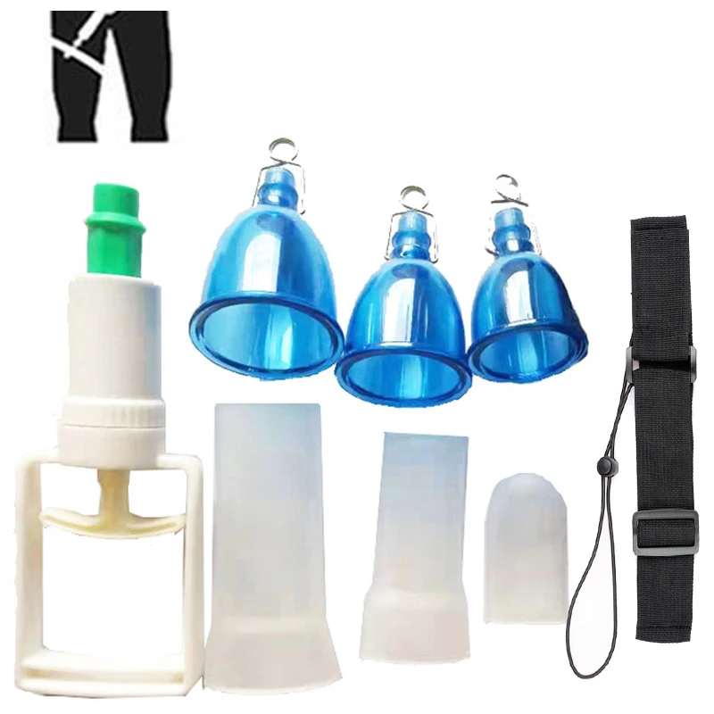 Penis Pump Enlargement Extender Vacuum Cup Hanger Trainer Dick Enlarger Erection Enhancer Bigger Growth Adult Sex Toys for Men