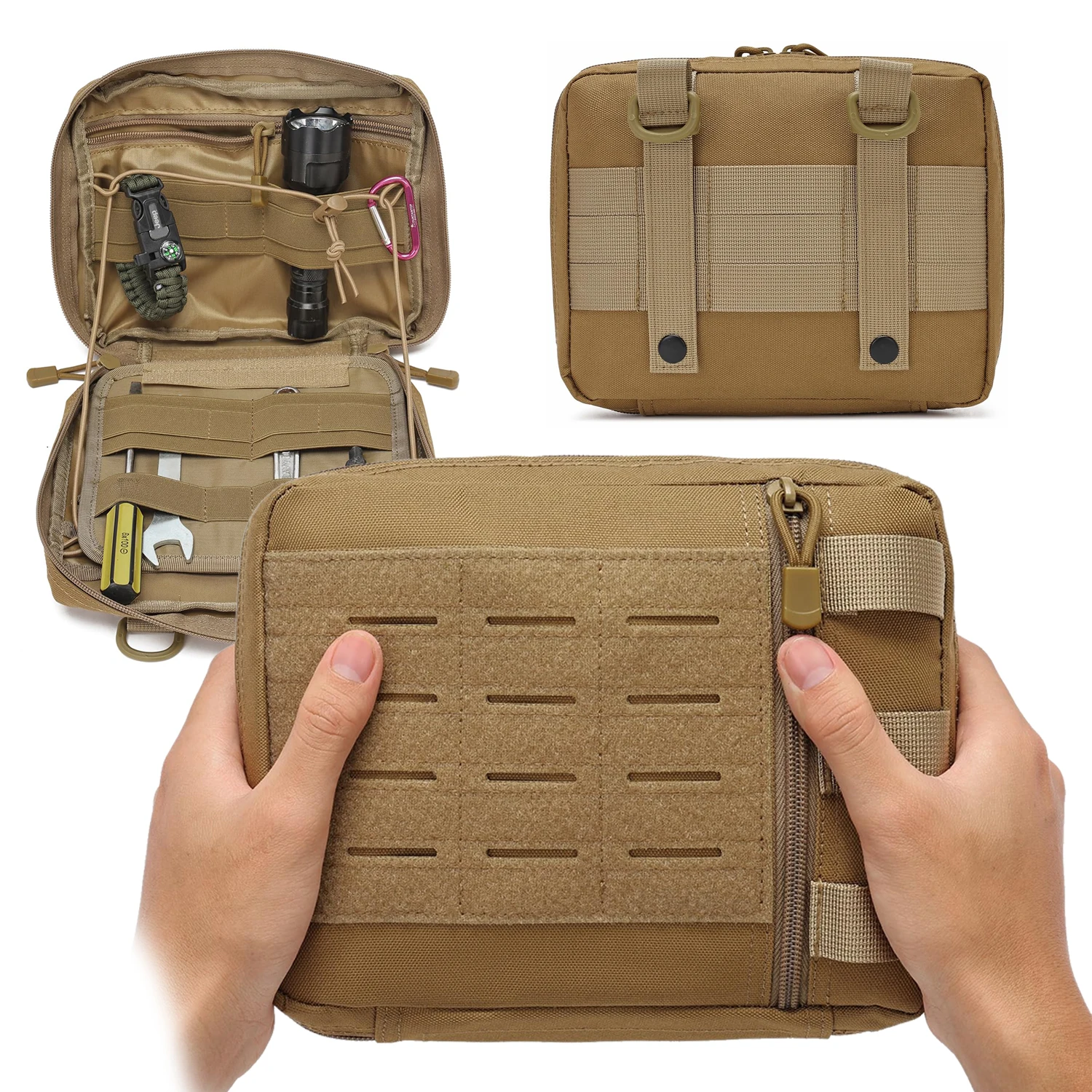 

Тактический подсумок для администратора Molle, многоцелевой универсальный чехол с лазерной резкой, модульный органайзер EMT EDC, сумка для инструментов для диких походов