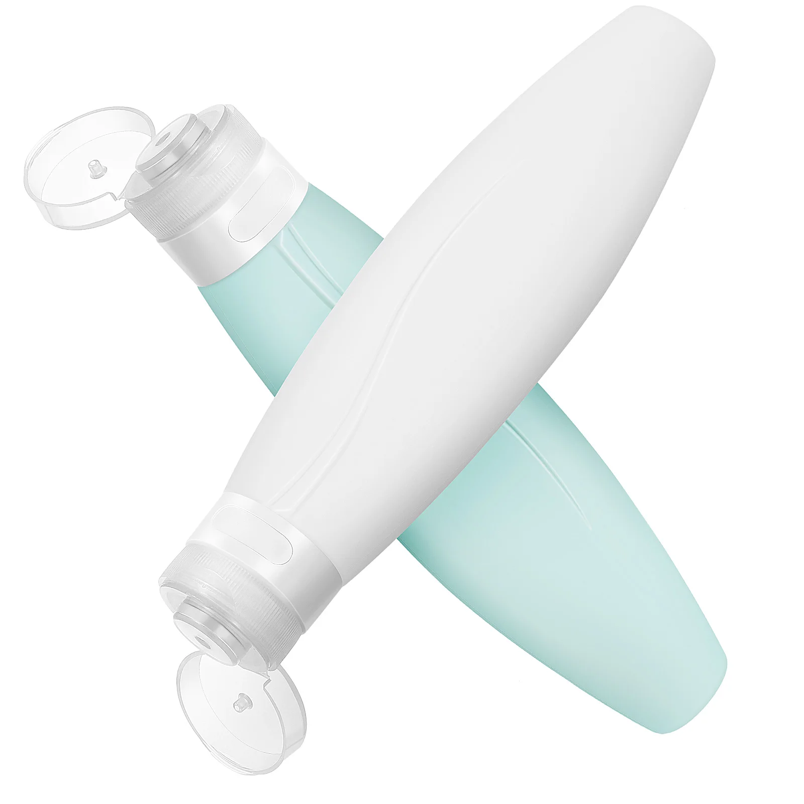 Bouteilles de voyage en Silicone de 150Ml, 2 pièces, conteneurs de toilette rechargeables pour shampoing, Lotion, après-shampooing, lavage du corps, ensemble à presser Portable