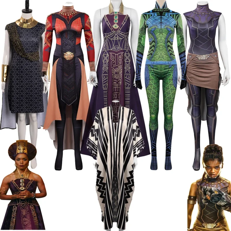 Movie Wakanda Forever 2 Okoye Cosplay Women Panther Costume Halloween Carnival Clothes For Disguise