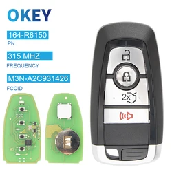 Okey zdalny kluczyk samochodowy dla Ford Edge eksploratora Fusion Mustang 3 1BT 315Mhz FCCID:M3NA2C93142300 PN:164-R8150