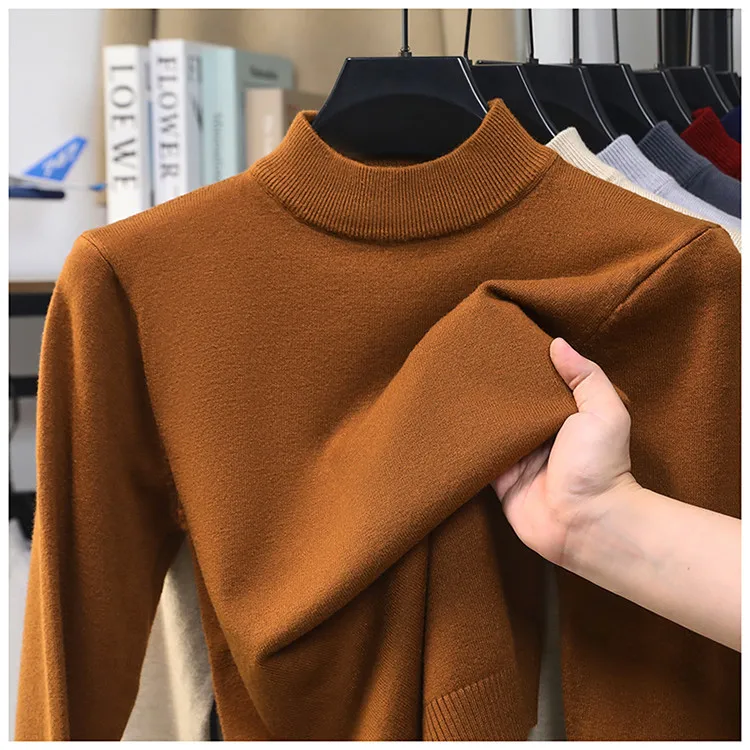 

Осенний вязаный свитер из круглого Ne из полиэфирного волокна, модный городской мужской теплый топ среднего возраста Long Sve