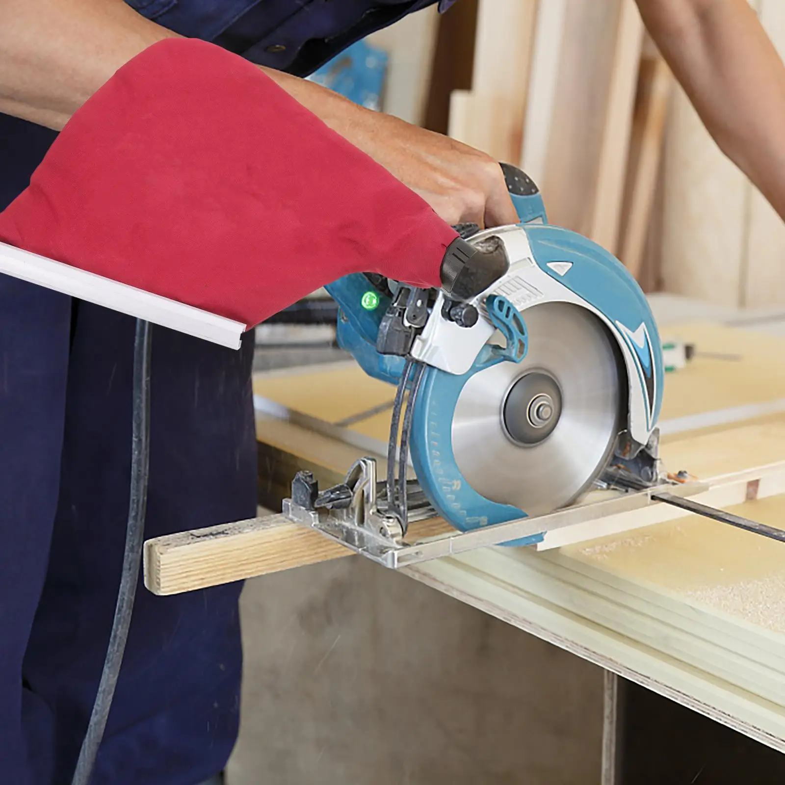 Tote Bag Belt Sander ถุงเก็บฝุ่นพร้อมซิปสีแดงสําหรับเครื่องตัดขยะทําความสะอาด