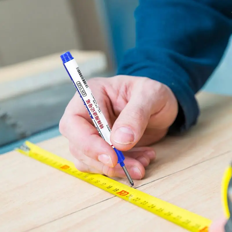 Lange Feder Marker lange Feder tiefe Bohrloch Marker Mehrzweck bunte wasserdichte Zimmermann Tinte Markierung stift für Glas Metall