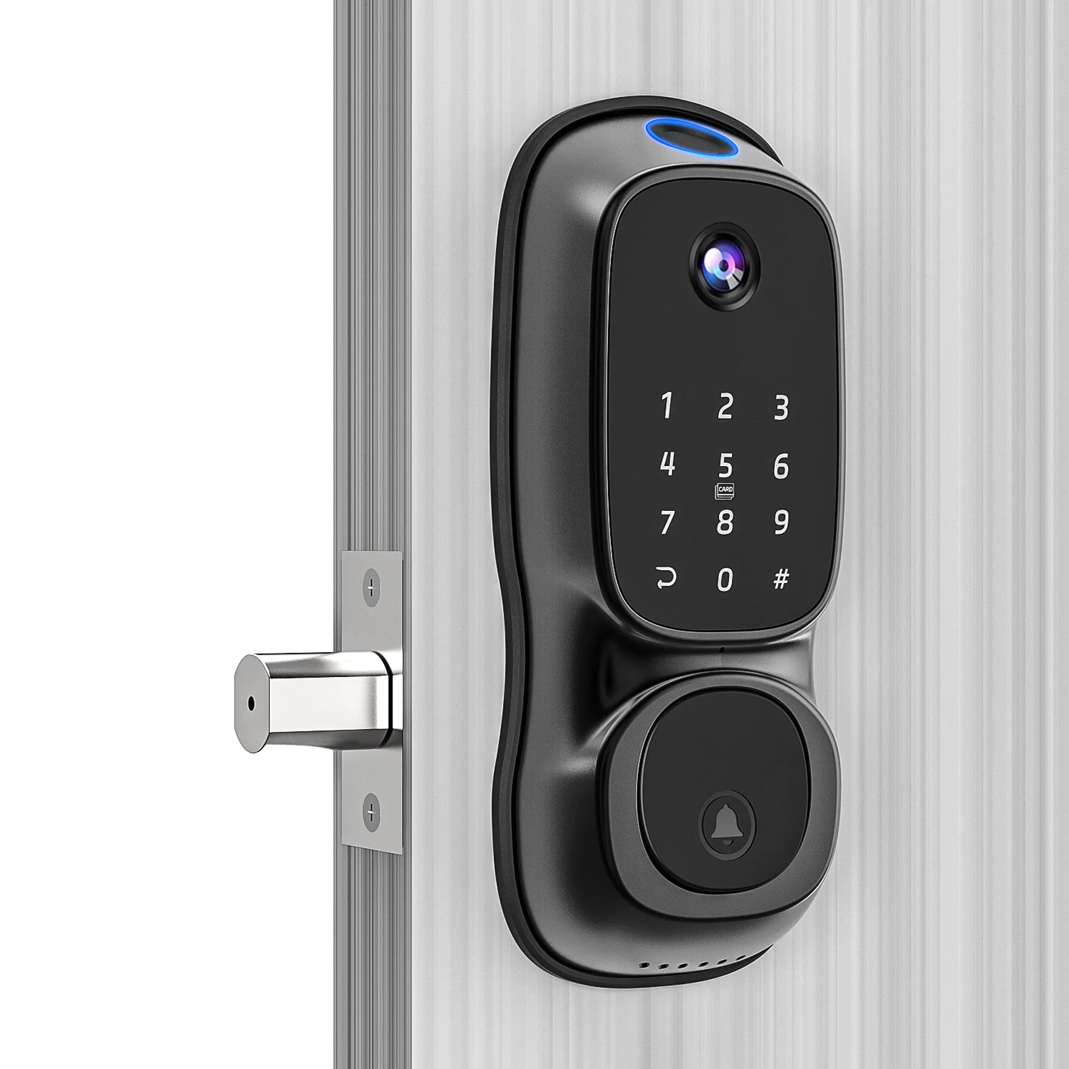 Fingerprint Keyless Entry Door Lock with Doorbell,Built-in Wi-Fi Deadbolt Smart Lock for Front Door