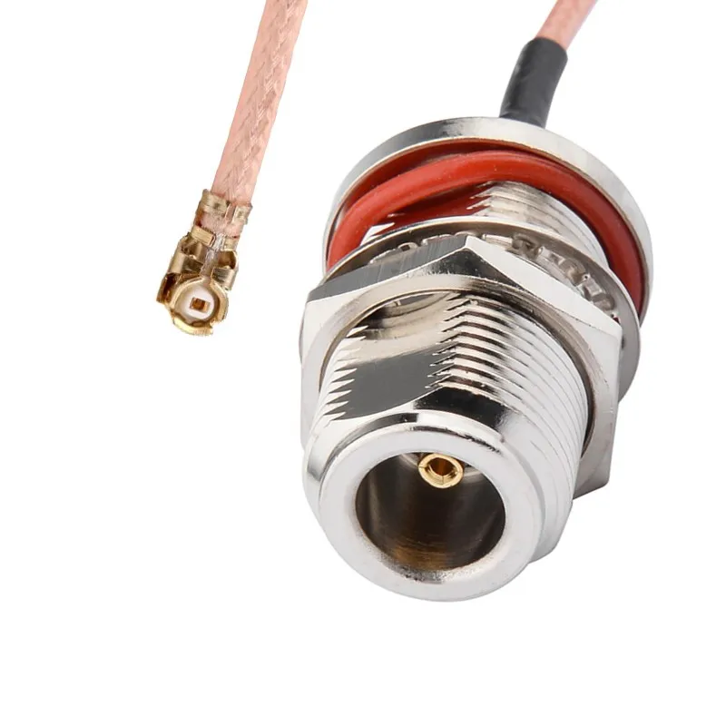 

PX IPEX UFL U.FL to N Female Nut Bulkhead Straight connector RF RG178 Cable Pigtail Coaxial PCI Wifi Card Wireless Router