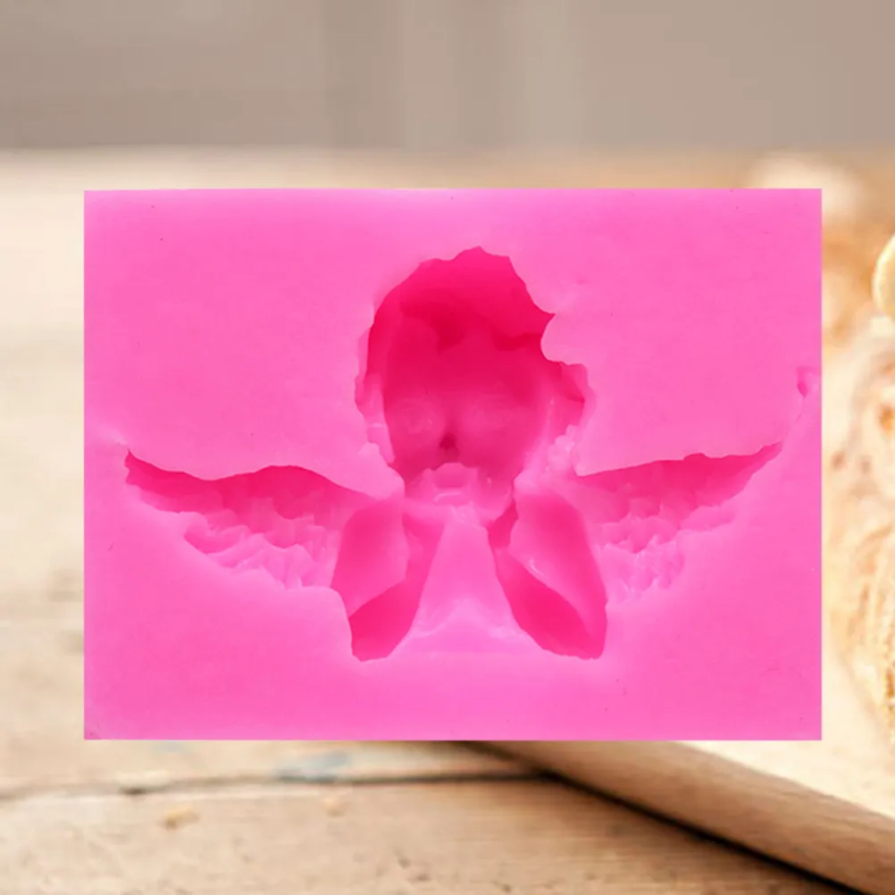 Angel Cupid Silicone Baking Mold Tasteless Non-Stick Fondant Mold for Cake Chocolate Candy Ice Jelly Silicone Fondant Molds