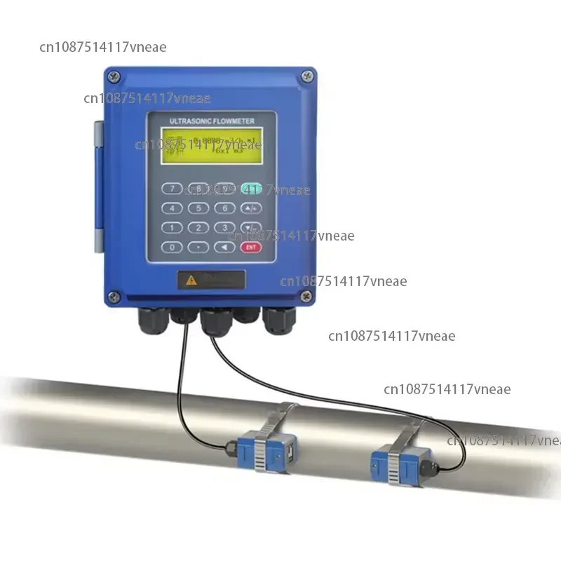 DC8~36V AC85~264V Digital Ultrasonic Flow Meter IP68 Stainless Steel Portable Ultrasonic Flowmeter Support 4~20mA
