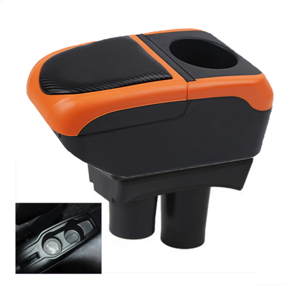 For Car Citroen C-Elysee Elysee Peugeot 301 Armrest Box Arm Elbow Rest Center Console Storage Case with Cup Holder USB Port