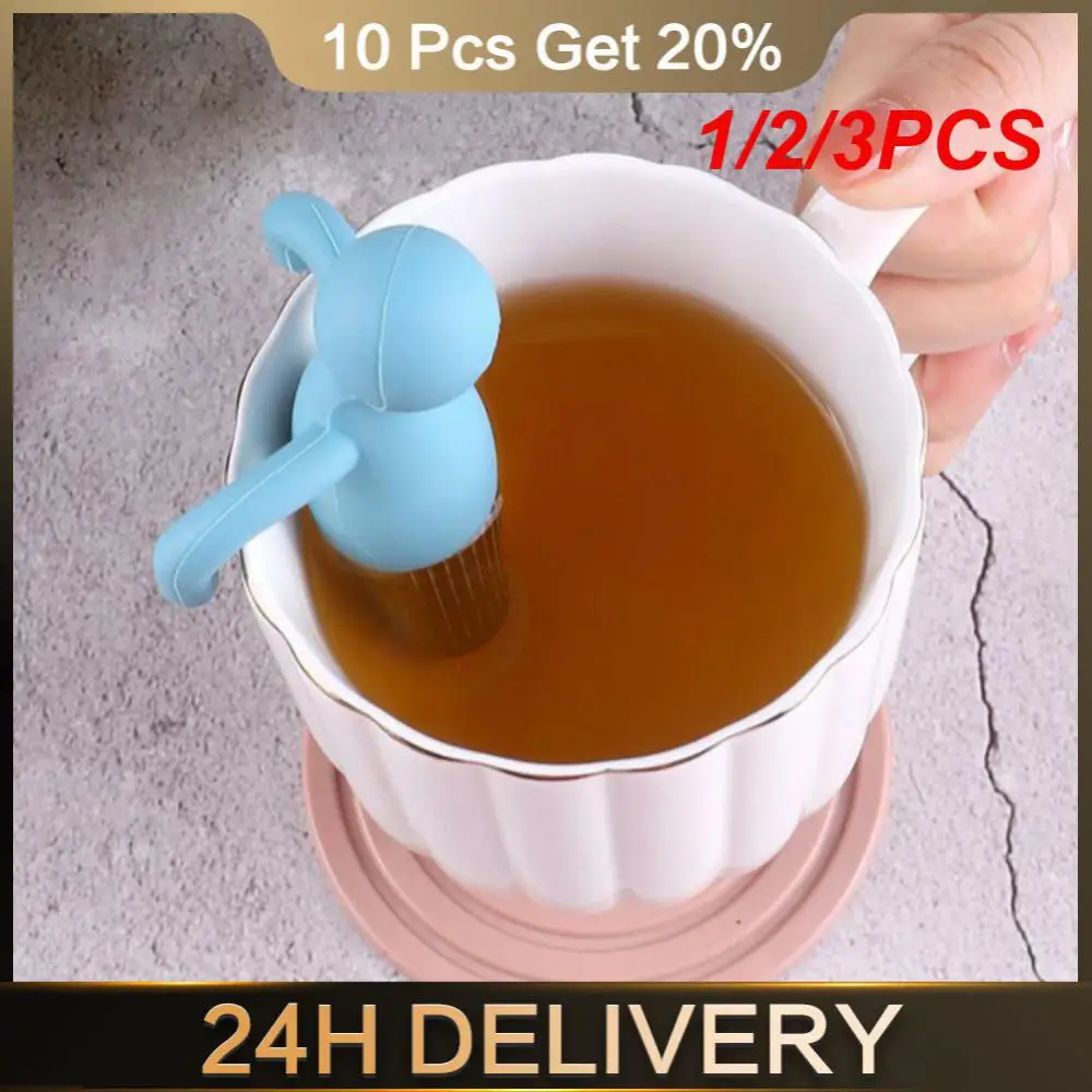 1/2/3PCS Tea Strainers Non-toxic Cute Cute Silicone Tea Infuser Tea Infuser Kitchen Tools Innovative Design Spice Infuser