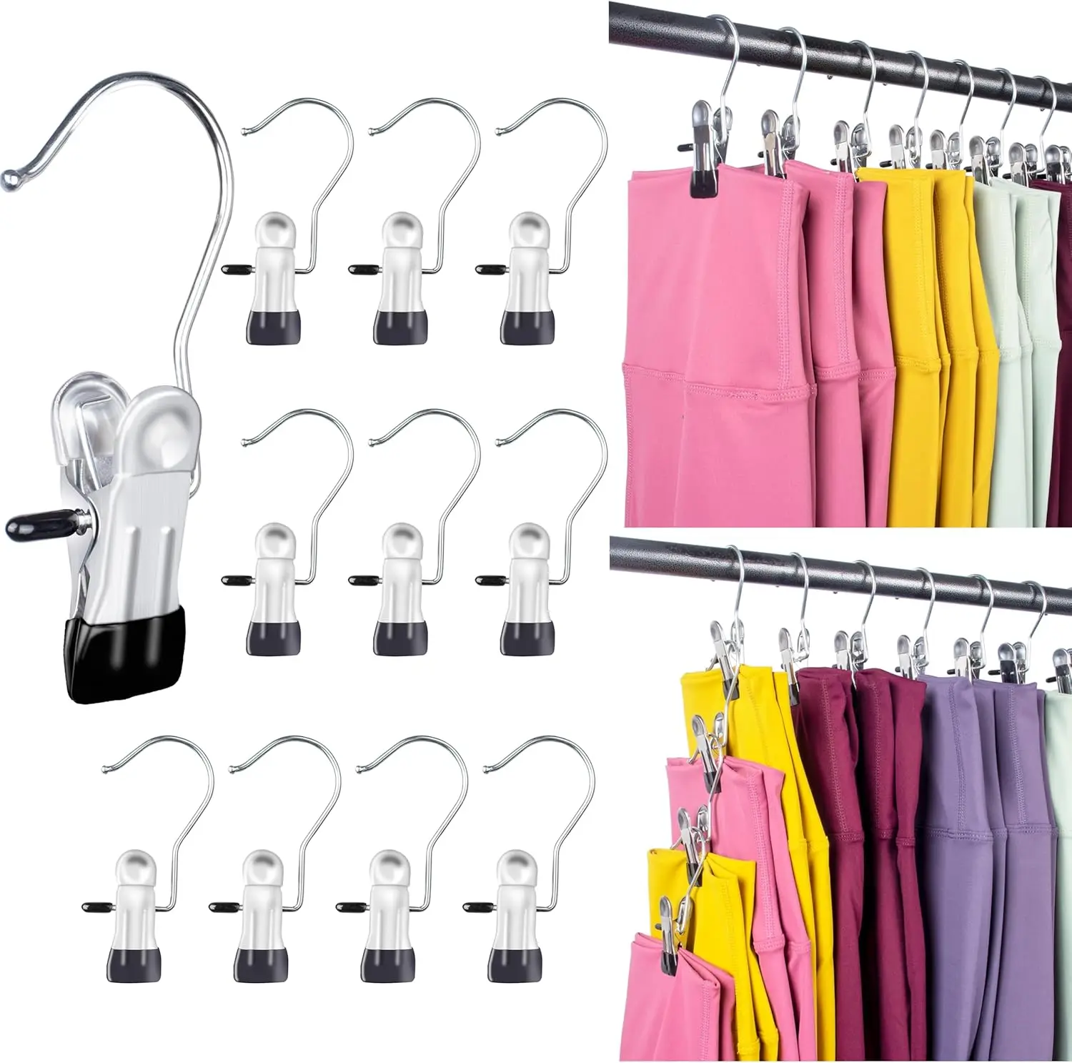 

ARLANY, 10 шт., вешалки с крючками для белья, зажимы для вешалок для одежды, органайзер для носков, зажимы для полотенец, прищепки для белья, брюки, носки, сумки