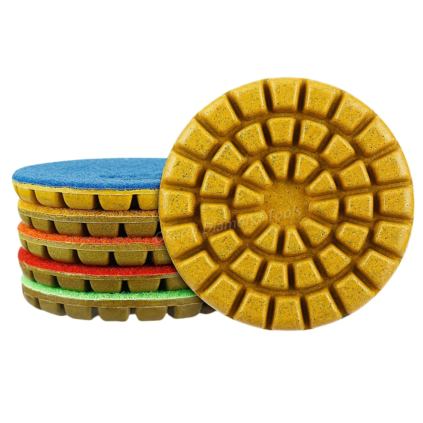 5PCS/Set 4 Inch 100mm Floor Polishing Pads For Concrete Floor Marble Thicknees 10mm Wet Grinding Discs Polishing Stone