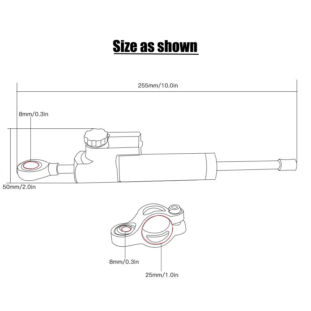 For YAMAHA VMAX V-MAX V MAX 1200 1985-2021 2019 2018 2017 Steering Stabilizer Damper Bracket Adjustable Motorcycle accessories