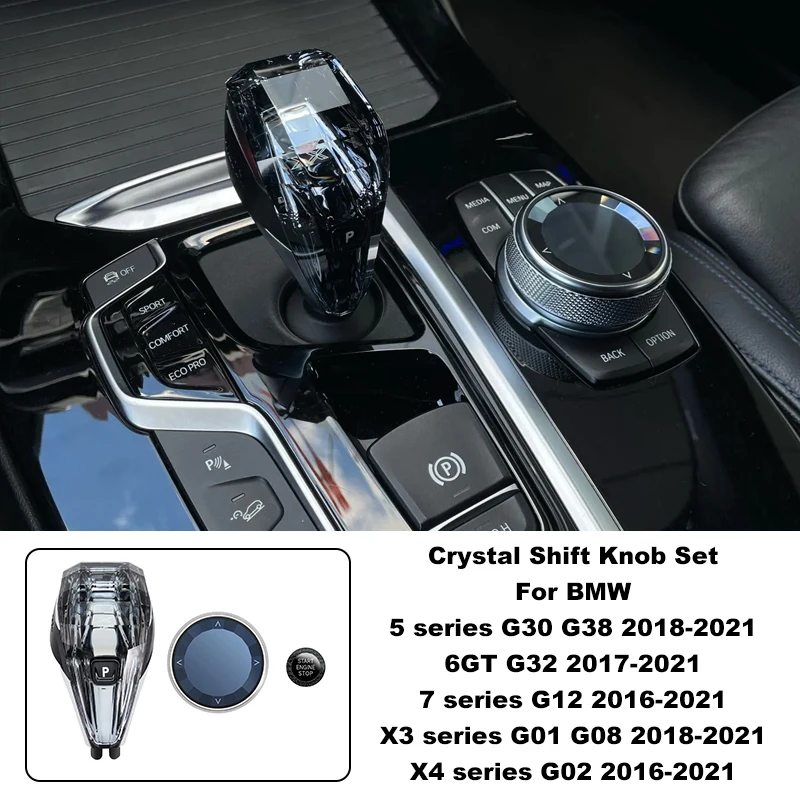 

Кристаллическая ручка переключения передач премиум-класса, тройная упаковка для BMW 5 серии G30 G38 7 серии G12 X3 X4 G01 G02 G08 6GT G32