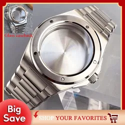 200m Waterproof 40mm Sapphire Glass Diving Watch Case Fit NH35 NH36 NH34 NH38 Movement Mens Watch Part Steel Bracelet