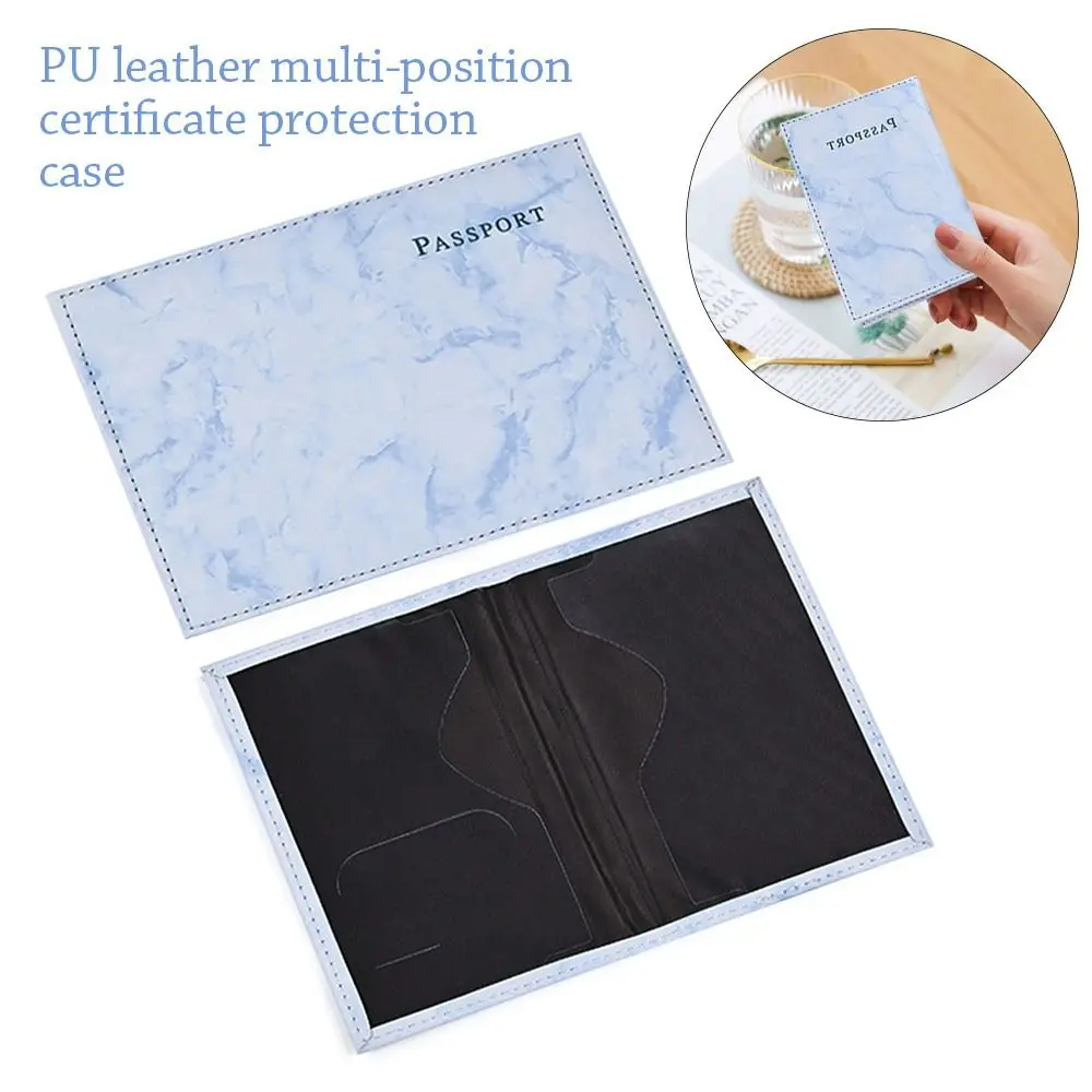 

World New Fashion Waterproof Credit Card Holder Marble Pattern Travel Cover Case Passport Holder Bag Protector Passport Cover