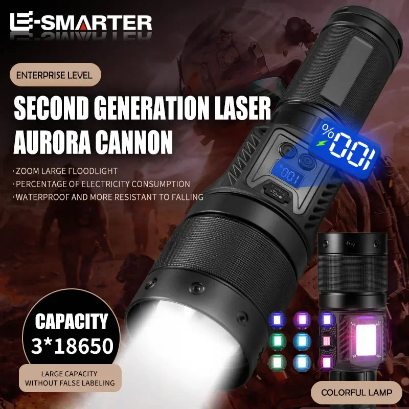 

Ultra Bright White Laser Strong Light Flashlight Led High-Power Outdoor Multifunctional Zoom Flashlight Camping Fishing Light
