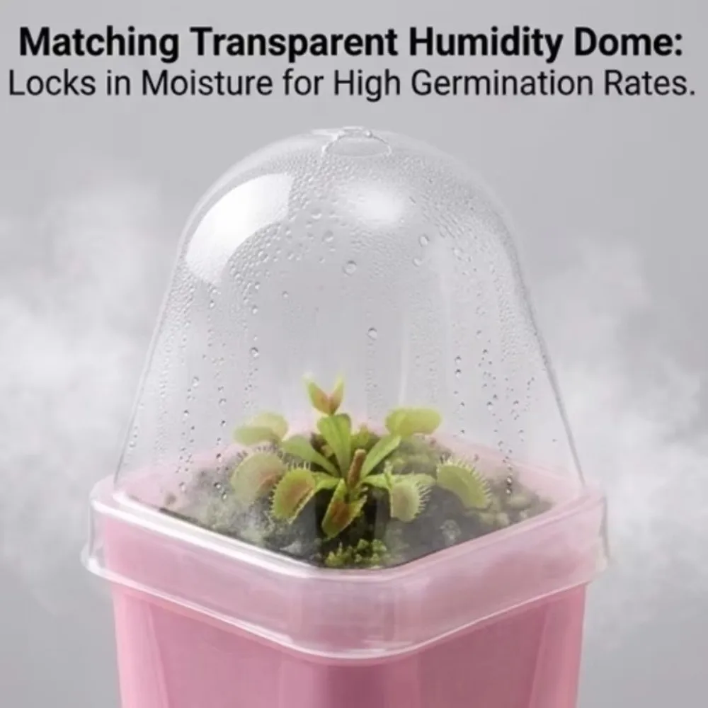 Plastic Self-Watering Flower Pots Double-Layer Structure Root View Transparent Plant Pots Self-Absorbing Planters