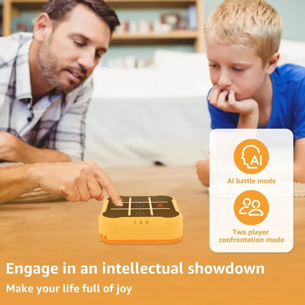 Juego de ajedrez con perno de TIC-TAC-TOE electrónico 3 en 1, rompecabezas multifuncional para niños, juguetes portátiles, juegos de mesa, regalos para niños