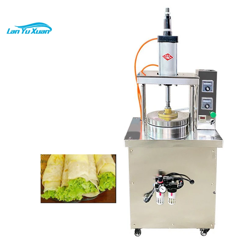 Thin Pancake Making Machine 20cm Tortilla Dough Press Making Tool Dough Processing Snack Machine