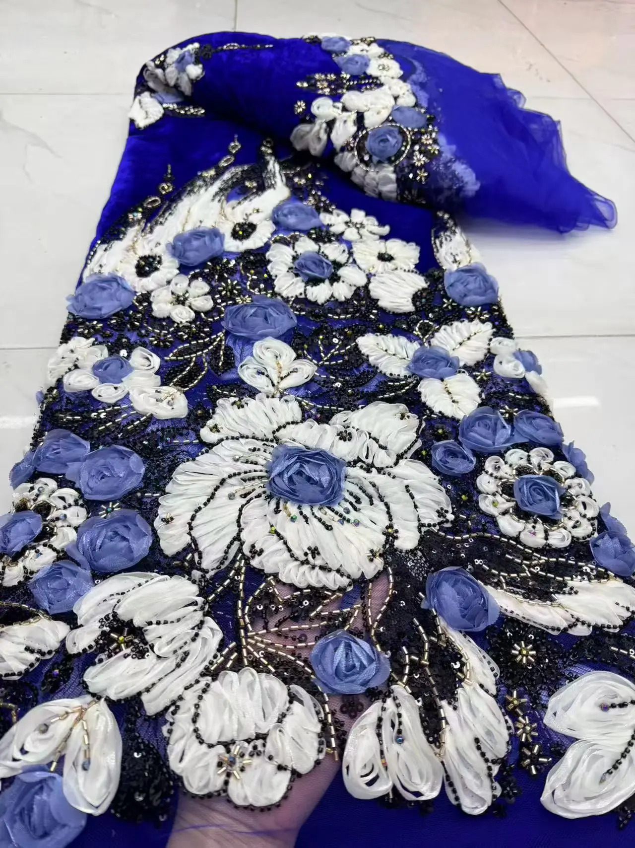 Skin friendl African Nigerian Lace Fabric for Sewing Velvet Sequins Embroidered Guipure Party Dress Wedding High Quality DP0553