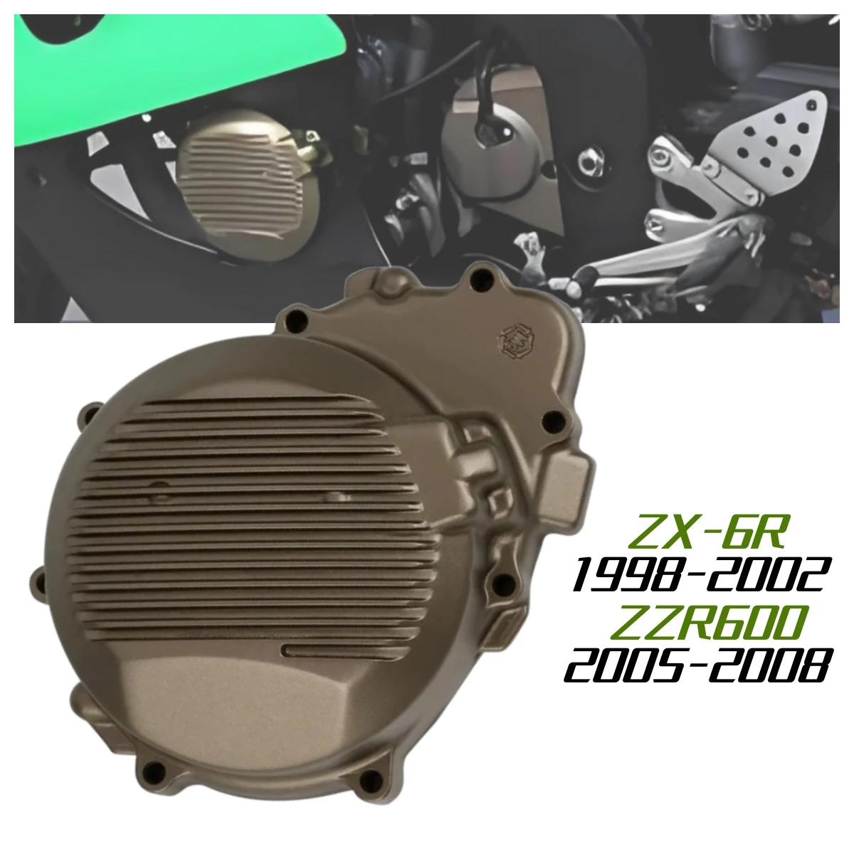 

ДЛЯ Kawasaki Ninja ZX6R ZX-6R ZX636 ZX 6R 636 1998-2002 ZZR600 2005-2008, аксессуары для мотоциклов, левая крышка статора двигателя.