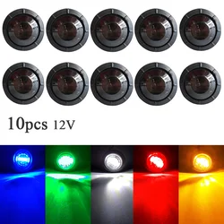 10Pcs Waterdichte Side Marker Indicatoren Licht Led 12V Kogel Lamp Mini 3/4 