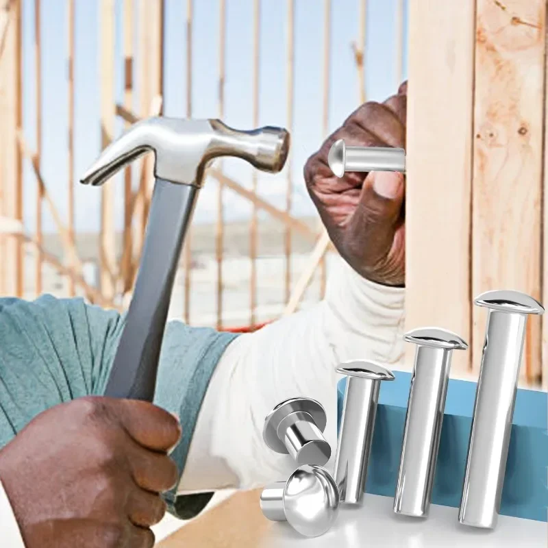 Aluminiumlegierung Halbrundkopfnieten Knock Type Percussive Hammer Drive Blechschraube für Reparaturwerkzeuge Zubehör