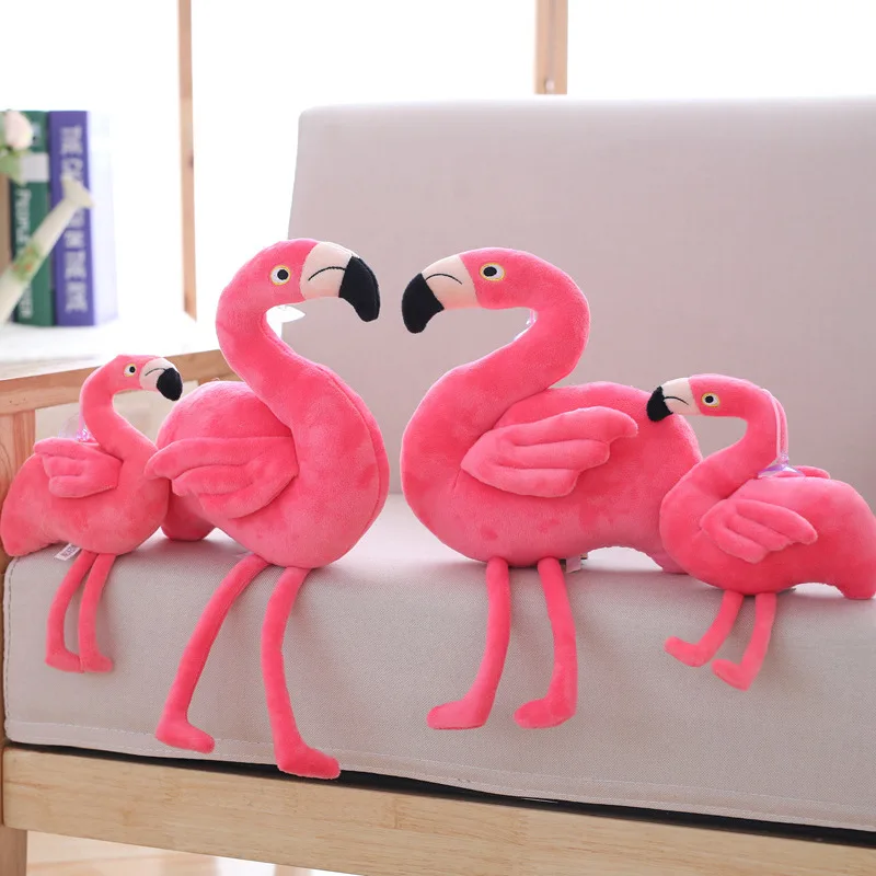 Pink small size flamingo plush toys companion sleep pillow rag doll for children girls gift