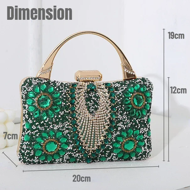 Embreagem frisada de strass para mulheres, bolsa noite, bolsa festa casamento, saco banquete, europeu requintado bolsa nupcial