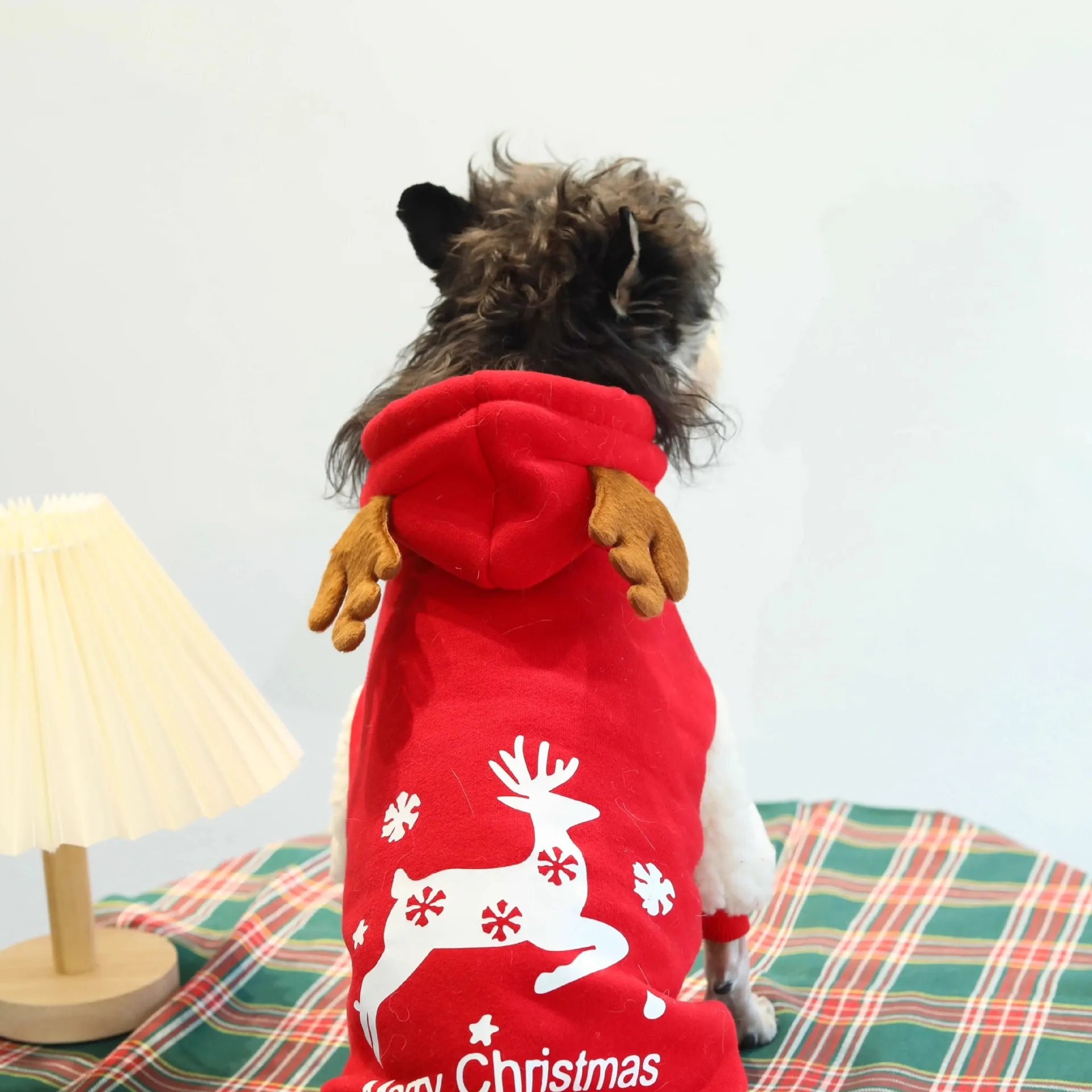 Pet Dog Clothes Winter Warm Cotton Fleece Christmas Fawn Sweatshirt Large Dog Golden Retriever Labrador