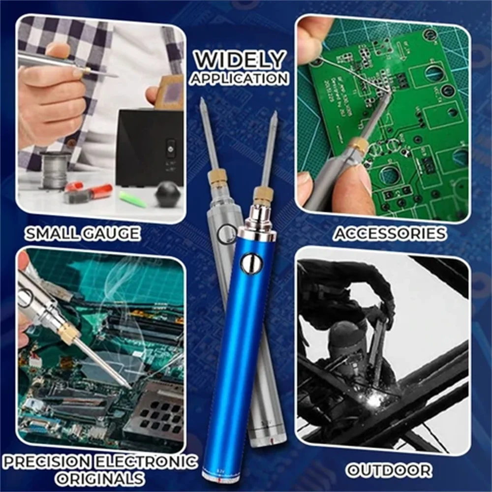 510 Interface Soldering Iron Mini USB Charging Precision Welding Tool Portable Battery Powered Soldering Tip Jewelry Repair 5V