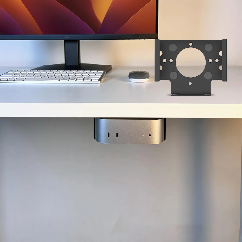 Under Desk Mount Metal Mount Holder Bracket Monitor Mount Holder for Mac Mini M4/M4 Pro 2024 Accessories