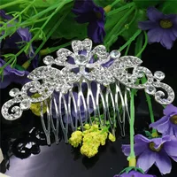 Wedding Bridal Crystal Hairpin Flowers Leaves Shape Hair Comb Hair Clips Women Headwear Fashion Jewelry Accessories Girl Gifts - Image 6