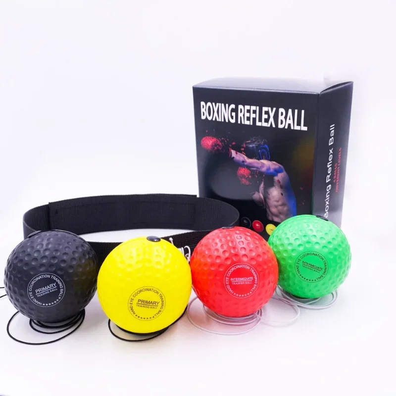 Boxing Speed Ball Head-mounted PU Punch Ball  Sanda Training Hand Eye Reaction Home Sandbag Fitness Boxing Equipment