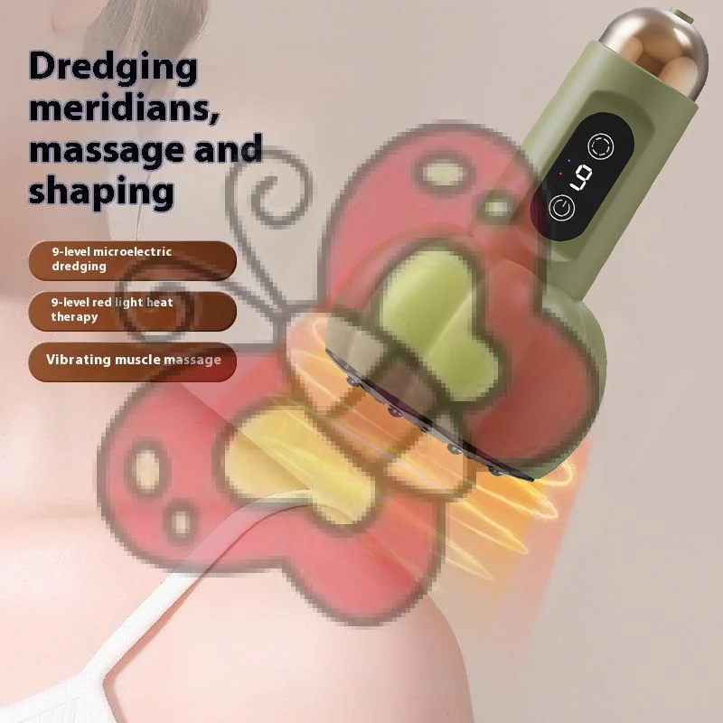 

Electric Meridian Body Massage Brush Gua Sha Physiotherapy Apparatus Lymphatic Drainage Machine Microcurrent Anti Cellulite