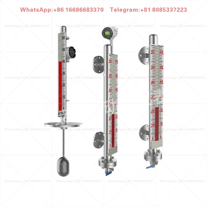 Magnetic flap level gauge with remote transmission 4-20mA magnetic switch float side mounted level display instrument