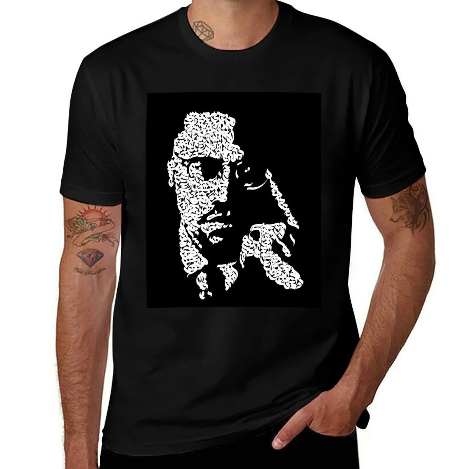 Malcolm X by el 7mz T-Shirt Basic Breathable Solid Color T-Shirt