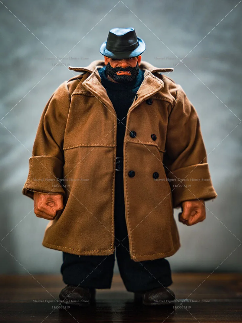 1/12 Scale Male Clothes ‌Vintage Double-Breasted Overcoat With Hat And Sunglasses‌ Fit For ml 6-inch Action Figure Soldier
