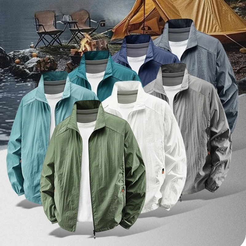 

Мужские куртки: Ультратонкие ветровки для путешествий, рыбалки и походов. Летние куртки с защитой от солнца. Отличное качество.