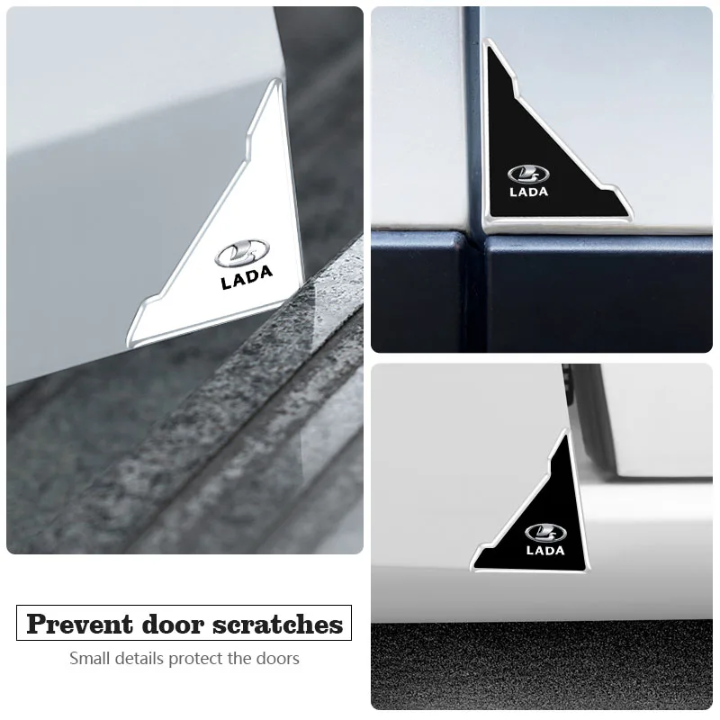 Penutup Stiker Pelindung Sudut Pintu Mobil Stiker Anti Gores Anti Tabrakan untuk Lada Vesta Niva Largus 2107 Xray Priora Granta K