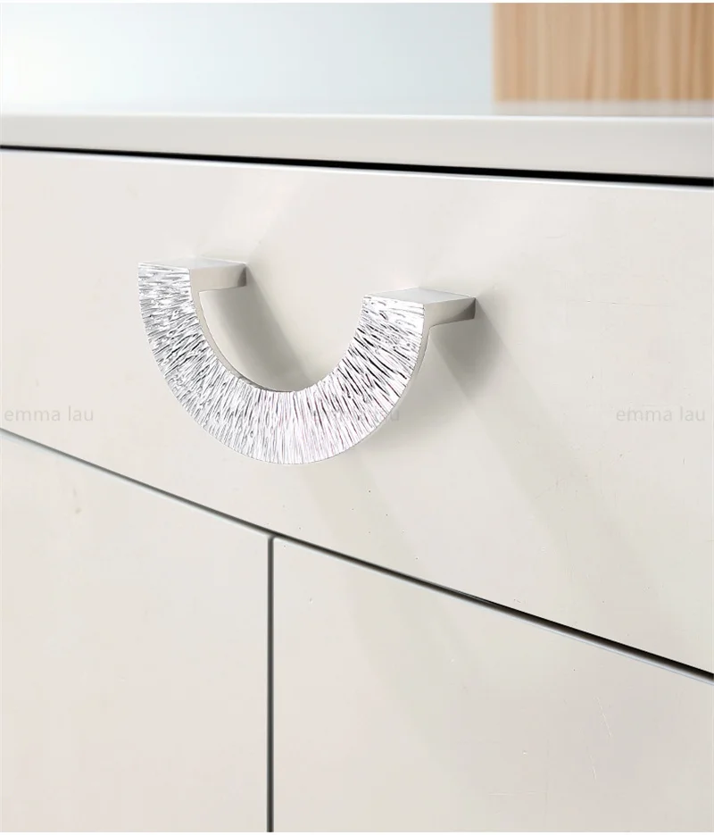 Large Semi-circle Wardrobe Handle Gold Silver Kitchen Cabinet Door Handles Single Hole Drawer Knob Cupboard Shoe Closet Pull