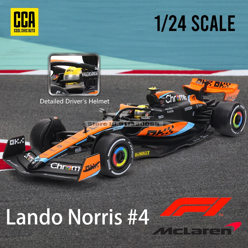 CCA MSZ 1:24 New McLaren F1 Team 2023 MCL60 4# Lando Norris 81# Oscar Piastri alloy car model toy series collection gift