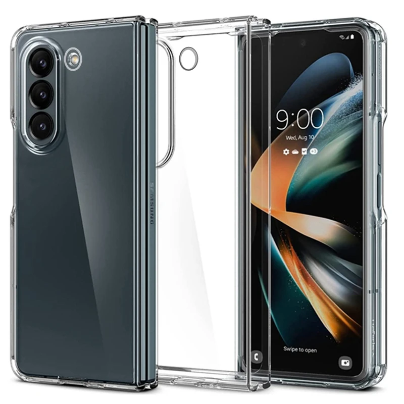 Transparent Case for Samsung Galaxy Z Fold 5 4 3 2 Protective Cover Hard PC Clear Protection Shell Capa Fundas For Z Fold5 Fold4