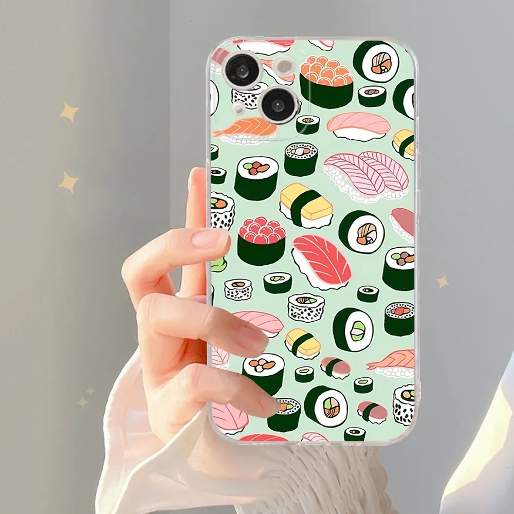 Food Sushi Phone Case For IPhone 15 8 7 6 6S Plus X SE 2020 XR XS 14 11 12 13 Mini Pro Max Mobile Case