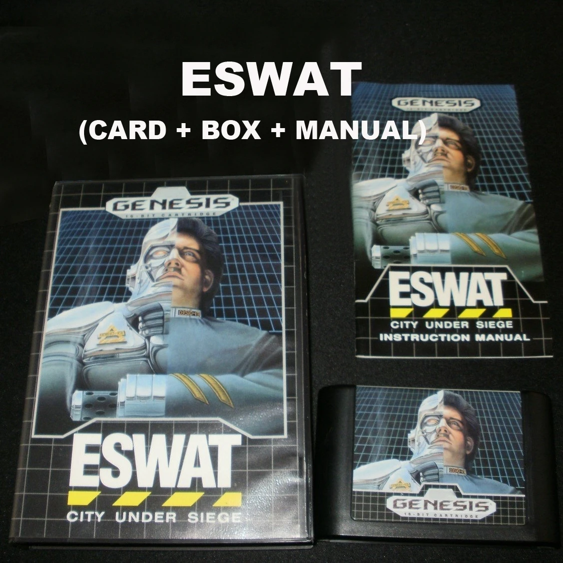 Hot Sale ESWAT With US Box And Manual Book 16Bit MD Game Card For Sega MegaDrive Genesis Consoles