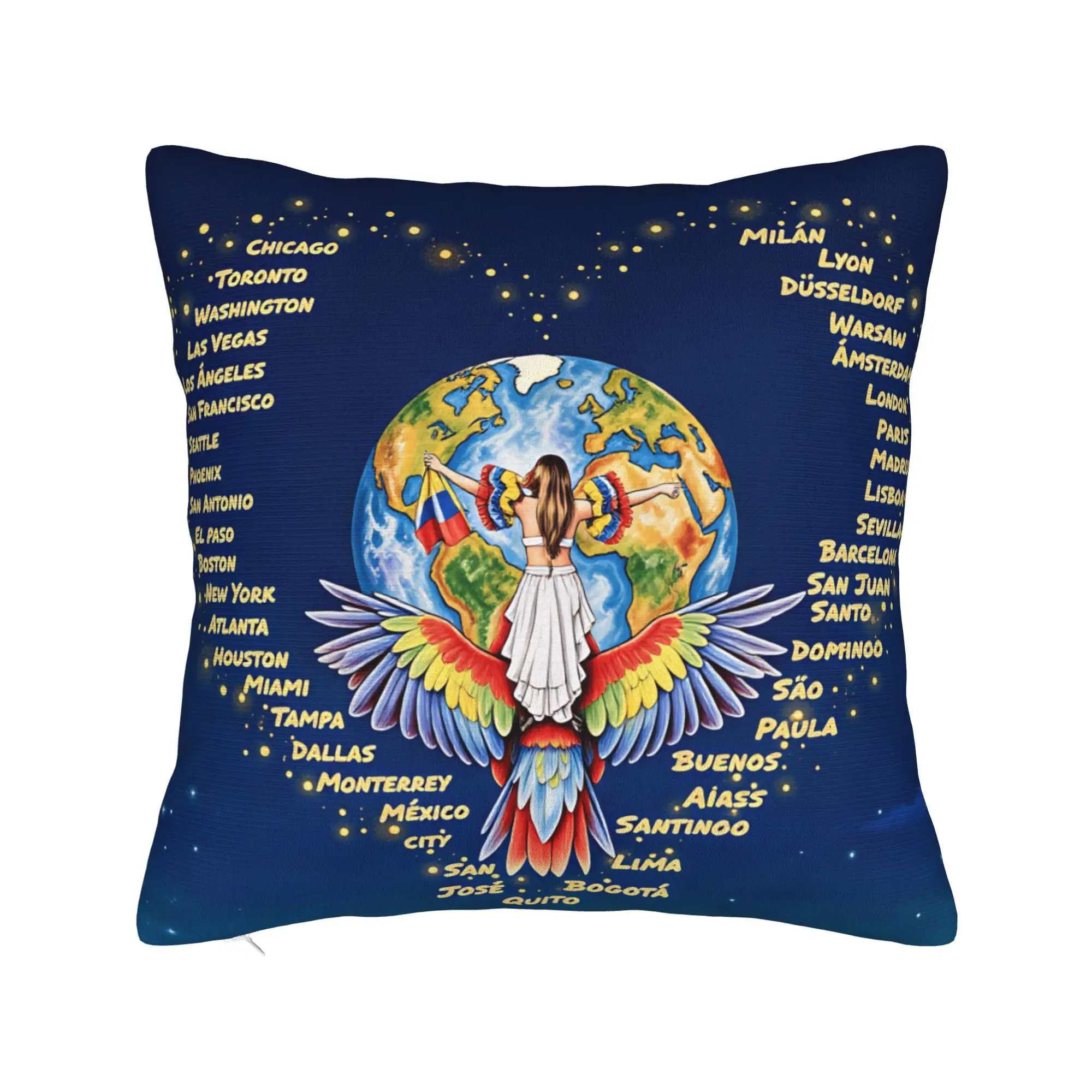 Pillow Cover Karols G Tropicoqueta Tour 2026  Fashion Pillow Case For Living Room Bed Chair Pillowcases