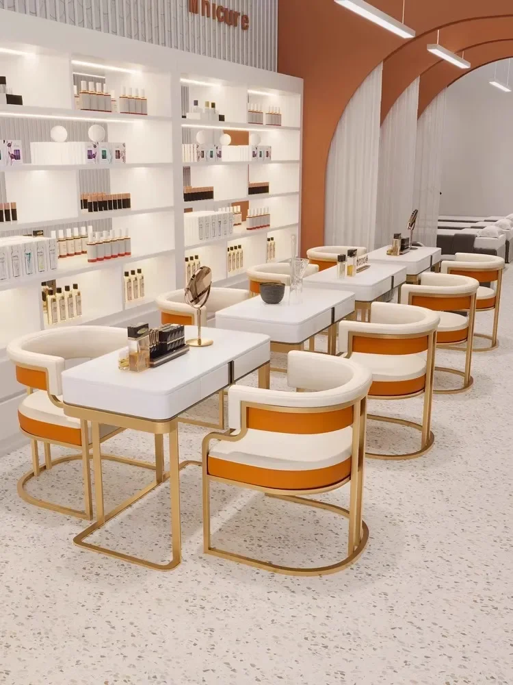 Beauty salon reception mahjong sofa chair nail salon customer makeup chair.